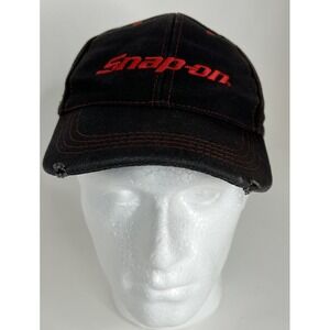 Snap-On Tools Black with‎ Red Logo and Distressed Wrench Adjustable Hat